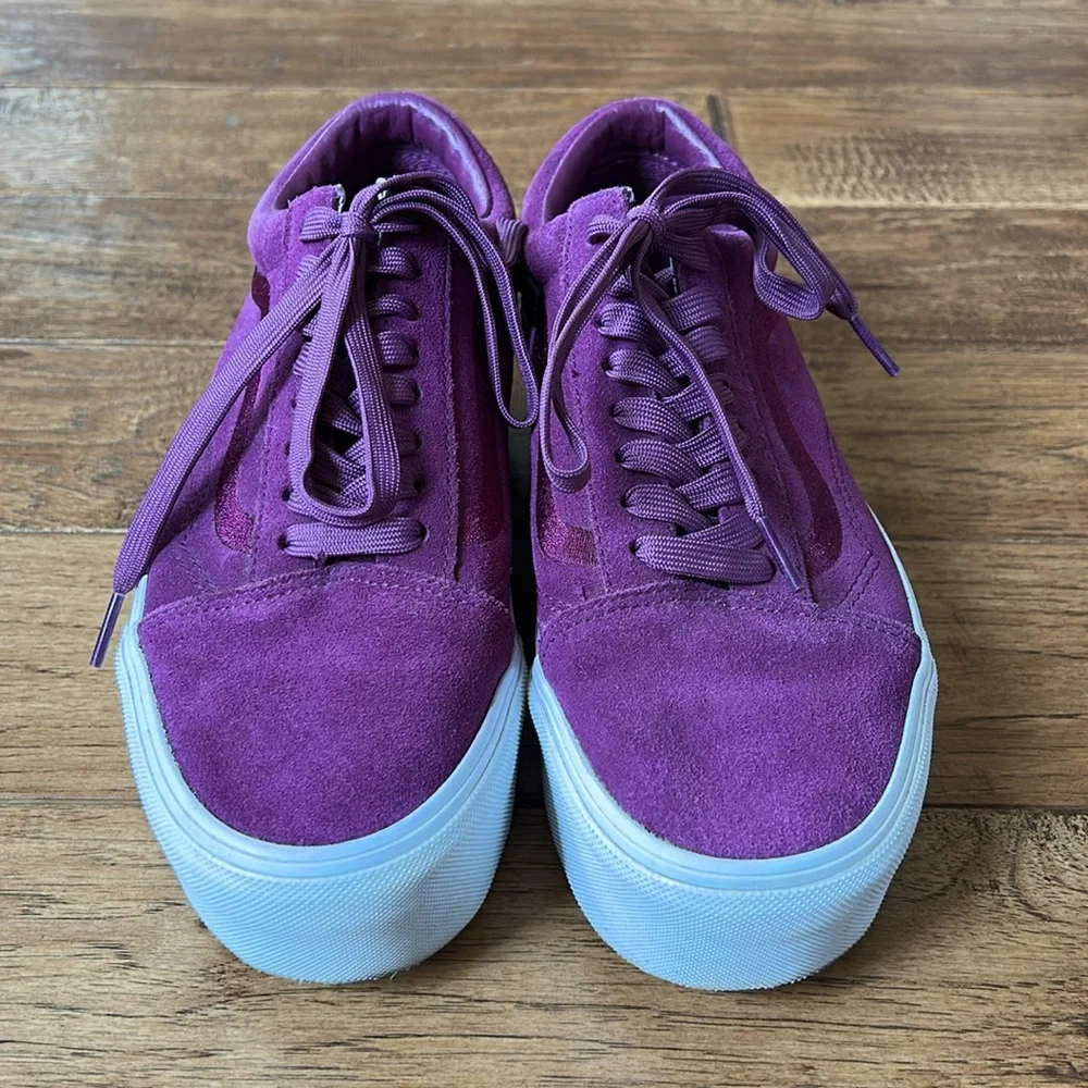 Vans Platform Sneakers in Purple with White Sole